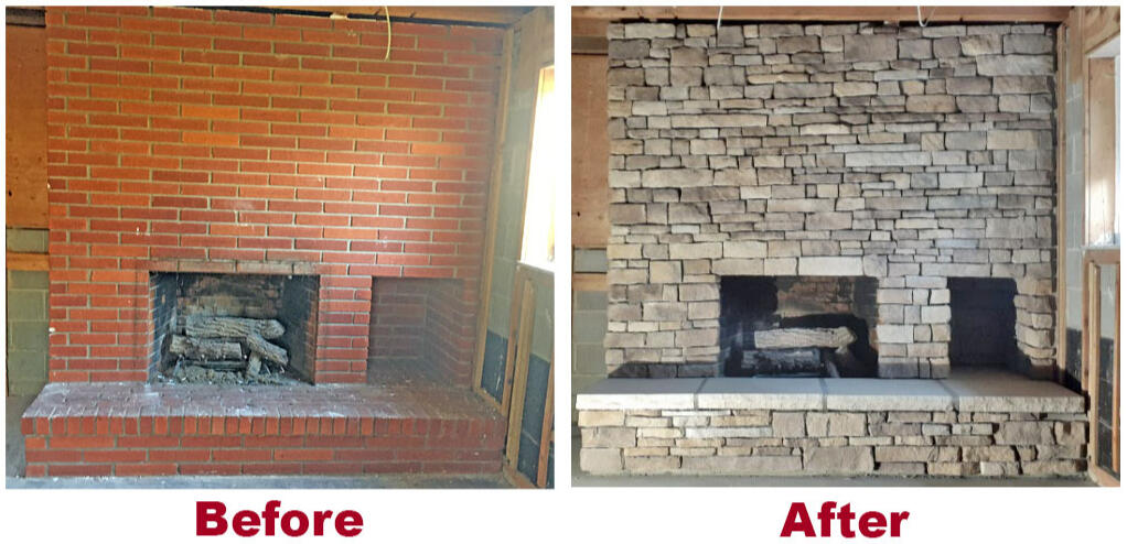 Fireplace Patch Work Sample